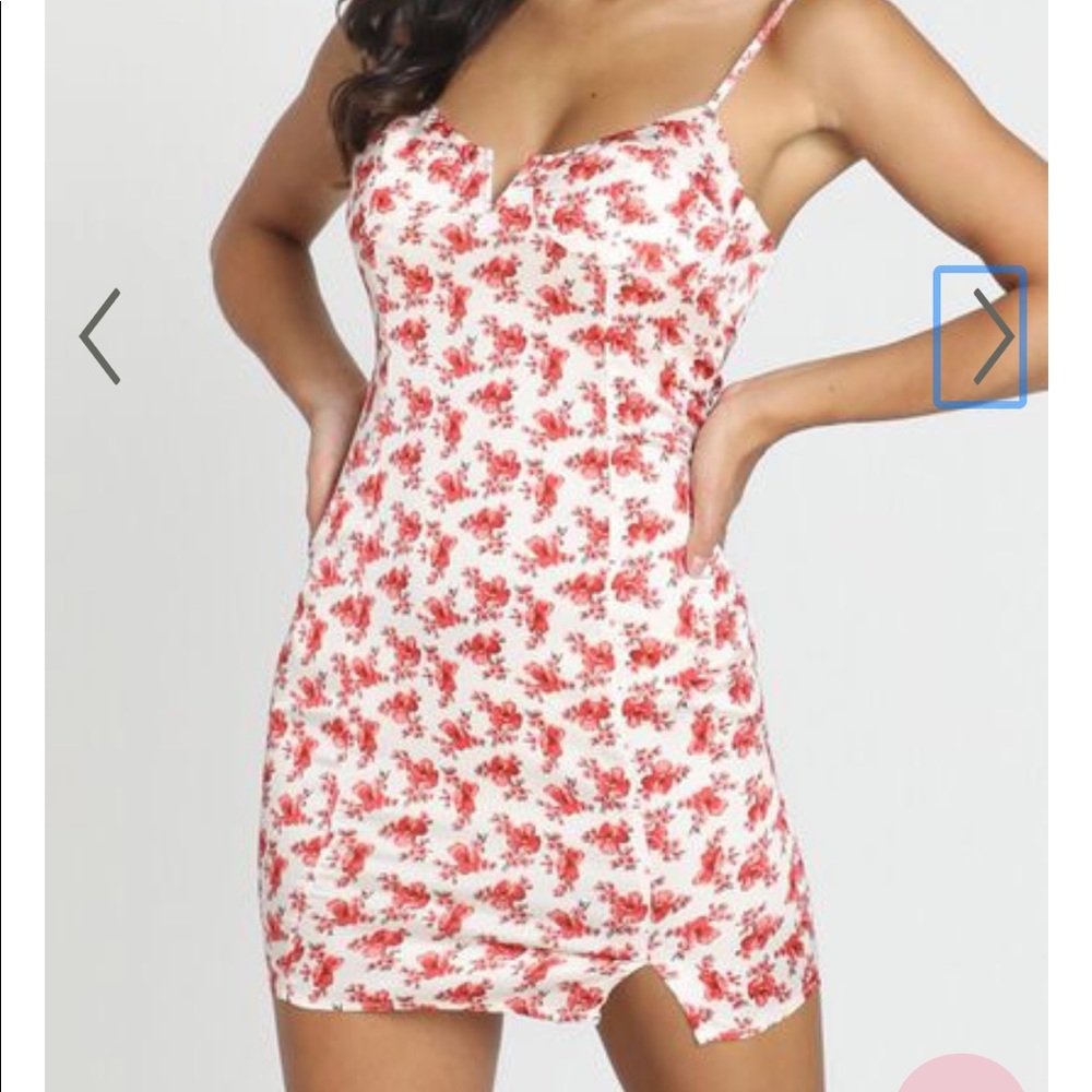 Showpo Amara dress in Red Floral